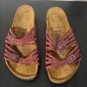 Birkenstock Burgundy Granada Sandals